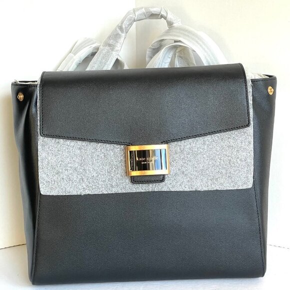 Kate Spade Katy Medium Black Leather Flap Backpack main image 12